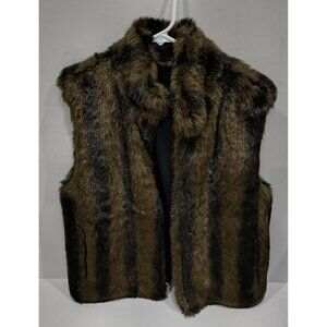 COACO New York Womens Faux Mink Fur Reversible Vest Medium Size